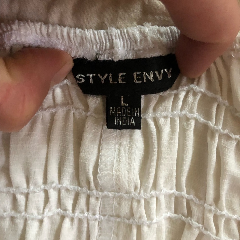 Style Envy White Puffed Sleeve Spring Blouse - Picture 7 of 7